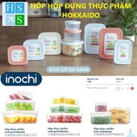 Bộ 03 Hộp đựng thực phẩm HOKKAIDO INOCHI (750ml, 1500ml, 2500ml) tùy chọn VUÔNG, TRÒN hoặc CHỮ NHẬT - HS Shop Sài Gòn