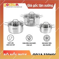 Bộ 03 nồi inox GOLDSUN GD18-3306SG