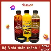 Bộ 03 sốt chấm thần thánh Rodstarz, sa tế trộn mì, salad, nước chấm thịt nướng, gà rán, khoai tây chiên, ướp thịt