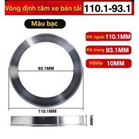 Bộ 04 vòng nhôm định tâm cho mâm xe ô tô / Hub rings/ Center rings/ vòng chêm lap bán tải.
