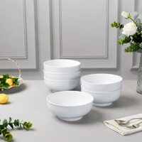 Bộ 06 bát mỳ (tô mỳ) 18,5cm dung tích 1.220ml sứ trắng | Art Stage 4257L - S91894