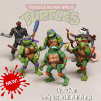 Bộ 06 đồ chơi mô hình Ninja Rùa TMNT cao 12cm PB2014 khớp cử động - New4all Ninja Turtle Toys