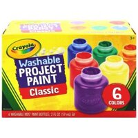 Bộ 06 Màu Nước, Có Thể Rửa Được – Crayola Washable Kids Paint 541204