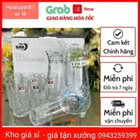 Bộ 1 bình + 6 cốc thủy tinh Deli Glassware