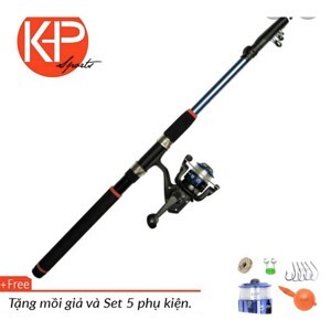 Bộ 1 cần câu và 1 máy KHP 3M Black