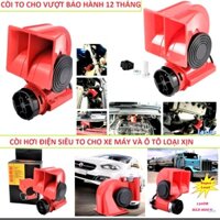 BỘ 1 CÒI HOI ĐIỆN XE MÁY VÀ Ô TÔ ÂM TO VANG XA  HÀNG SIÊU CHẤT SIÊU BỀN