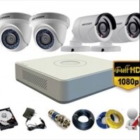 Bộ 1 đầu ghi + 4 camera Hikvision