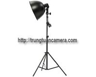 Bộ 1 đui đèn E27 + 1 chóa đèn đường kính 27cm + 1 chân đèn 2m (không kèm bóng đèn)
