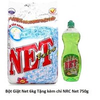 Bộ 1 gói Bột Giặt Net Extra 6kg tặng kèm chai NRC Net 750g