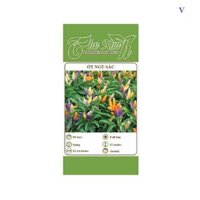 Bộ 1 Gói Hạt Giống Ớt Ngũ Sắc 100 Hạt