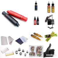 Bộ 1 máy pen xăm hình giá rẻ kèm 2 mực xăm