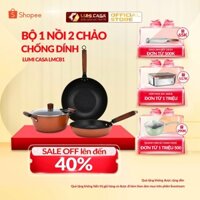 Bộ 1 Nồi 2 Chảo Chống Dính Thép Carbon LUMI CASA LMCB1 Công Nghệ Đức - Lựa Chọn Hoàn Hảo Cho Gian Bếp Hiện Đại