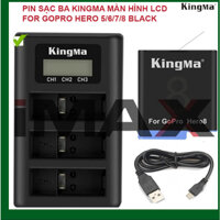 BỘ 1 PIN 1 SẠC BA KINGMA FOR GOPRO HERO 5 BLACK, 6 BLACK, 7 BLACK, 8 BLACK