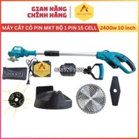 [Bộ 1 Pin 15 Cell] Máy Cắt Cỏ Dùng Pin MKT Công Suất 2400w 10 inch, Không Chổi Than, Bảo Hành 12 Tháng