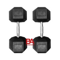 Bộ 1 tạ tay cao su 20kg lục giác cao cấp, tạ tay tập gym yoga, dụng cụ thể thao binhansports