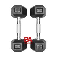 Bộ 1 tạ tay cao su đặc 5kg lục giác cao cấp, tạ tay tập gym yoga, dụng cụ thể thao binhansports