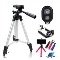 Bộ 1 Tripod TF-3110 kèm 1 Kẹp điện thoại và 1 Remote (Tặng Giá Đỡ Bạch Tuộc Đa Năng)