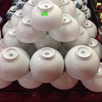 Bộ 10 bát ăn cơm men trắng hàng loại 1 Bát tràng