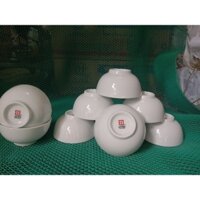 Bộ 10 bát sứ ăn cơm 4.5- Sứ Trắng cao cấp Long Phương
