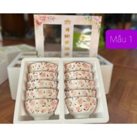 BỘ 10 BÁT SỨ HOA VĂN  CAO CẤP - NGUYÊN HỘP ĐẶT LÀM QUÀ TẶNG QUÁ SANG TRỌNG