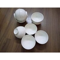 Bộ 10 bát sứ trắng ăn cơm