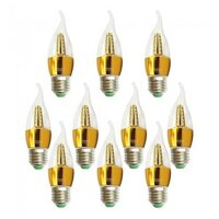 Bộ 10 bóng đèn led nến trái ớt E14 (không râu), E27(có râu)  5w