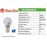 Bộ 10 bóng đèn LED TRÒN 5W RẠNG ĐÔNG