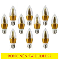 Bộ 10 bóng đèn nến Led đui E27 kiểu dáng độc đáo