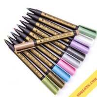 Bộ 10 Bút màu nhũ đầu to Sta Metallic viết trên nhiều chất liệu, bút marker trang trí sổ Bullet journal