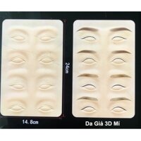 [Bộ 10 cái] Da Giả 3D Mí Tập Phun Xăm, da 3d mí mắt, Da Tập Xăm Mí Mắt Lông Mày