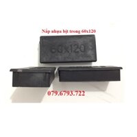Bộ 10 cái nắp chụp nhựa chữ nhật 60x120_bịt trong chân bàn ghế, nút chân chống xước, bịt trong chân
