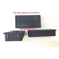 Bộ 10 cái nắp chụp nhựa chữ nhật 50x100_bịt trong chân bàn ghế, nút chân chống xước, bịt trong chân