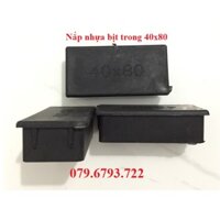 Bộ 10 cái nắp chụp nhựa chữ nhật 40x80_bịt trong chân bàn ghế, nút chân chống xước, bịt trong chân ố