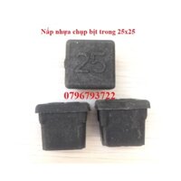 Bộ 10 cái nắp chụp nhựa vuông 25x25_bịt trong chân bàn ghế, nút chân chống xước, bịt trong chân ống