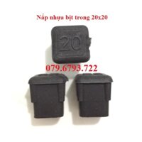 Bộ 10 cái nắp chụp nhựa vuông 20x20_bịt trong chân bàn ghế, nút chân chống xước, bịt trong chân ống