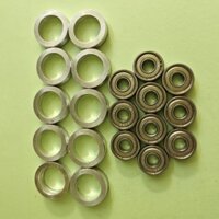 Bộ 10 cái somi nhôm và 10 cái bạc đạn 608 (tháo máy nhật bãi)chuyên lắp cho quạt B3, B4, B5 chạy bạc đạn