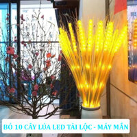 Bó 10 Cây Bông Lúa Đèn LED Trang Trí Thần Tài chiêu tài lộc ấm no năm mới