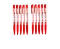 Bộ 10 Cây Bút Bi Thiên Long TL-023 - Mực Đỏ