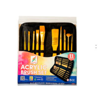 Bộ 10 cây cọ vẽ màu Acrylic có tặng túi đựng cọ colormate chuyên nghiệp
