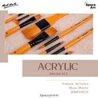 Bộ 10 Cây Cọ Vẽ Màu Acrylic Mont Marte BMHS0030 (Taklon Brush)