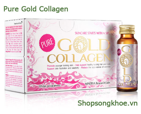 Bộ 10 chai nước uống collagen Pure Gold Collagen 10 x 50ml