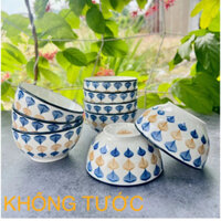 Bộ 10 chén Cơm Khổng Tước gốm sứ Cao Cấp