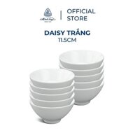 bộ 10 chén cơm sứ Minh Long 11.5cm Daisy - chén cơm daisy trắng sứ minh long