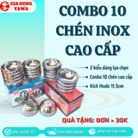 Bộ 10 chén inox 2 lớp cách nhiệt ăn cỡ 11.5