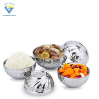 Bộ 10 Chén INOX 2 lớp cách nhiệt kiểu xoắn tiện lợi - MS12 - 10 chén