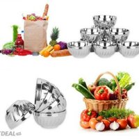 Bộ 10 chén xoắn inox 2 lớp cách nhiệt không rỉ