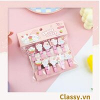 Bộ 10 chiếc Kẹp Classy gỗ Kẹp Classy ảnh hình dáng cực xinh kích thước 3.5  0.7CM PK632 - PK632-NO2