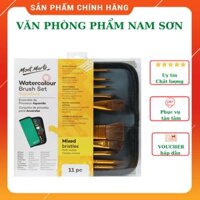 Bộ 10 cọ Mont Marte vẽ màu Acrylic, màu nước, màu sơn dầu  - Cọ vẽ màu nước