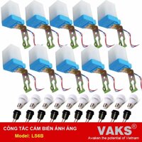 Bộ 10 Công tắc cảm biến ánh sáng Ls6B + Tặng 10 bóng đèn Led 7W và 10 đuôi đèn chống nước