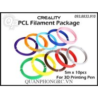 Bộ 10 Cuộn Nhựa PCL Creality 3D Printing Pen PCL Filaments 5m x 10Pcs